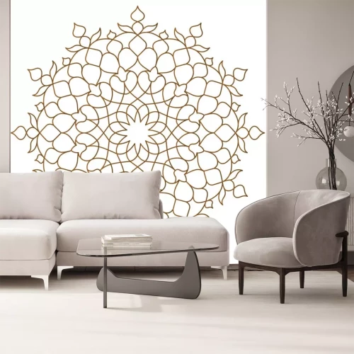 Sticker  Motif de cercle arabe monoline ornement