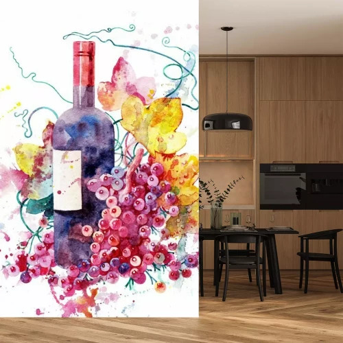 Sticker  vin et raisins