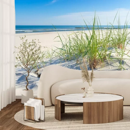 Papier peint  Sable et eau de la plage