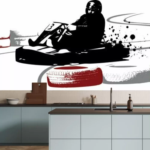 Papier peint  Pilote de karting
