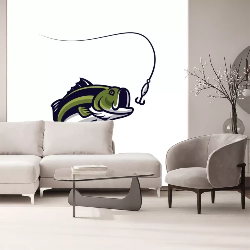 Sticker  Icône de poisson vecteur icône mascotte