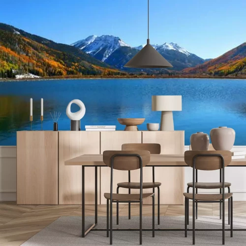 Papier peint  Panorama de montagne d'automne