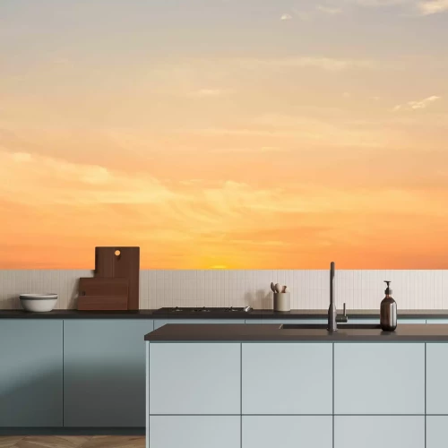 Papier peint  Panorama du ciel avec des rayons de soleil