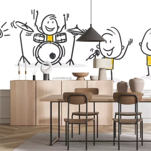 Sticker  Stick figures / stick figures: musique, musiciens, concert. (N ° 256)
