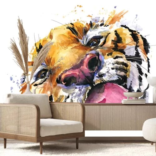 Sticker  Visage de tigre