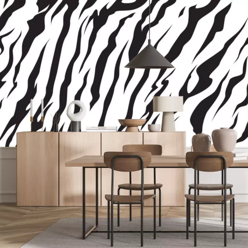 Sticker  Dessin noir et blanc de rayures zébrées