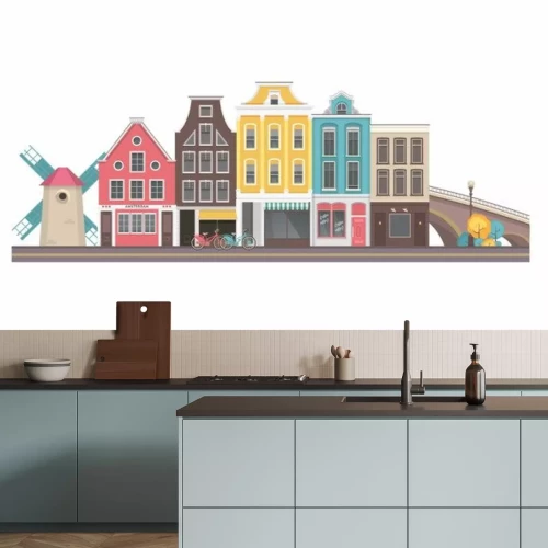 Sticker  ville de vecteur amsterdam