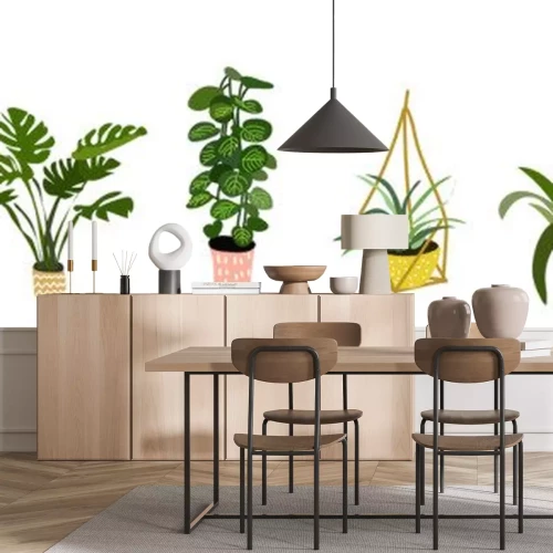 Sticker  collection de plantes en pot. plantes succulentes et plantes d'intérieur. art vectoriel dessiné à la main. Ensemble de dessin animé de vecteur de plantes d'intérieur de maison.