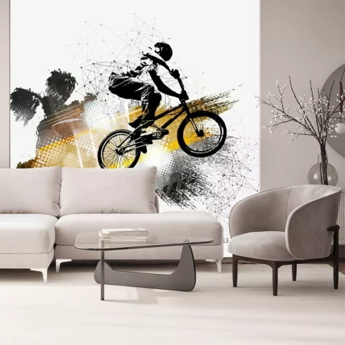 Papier peint  Saut à vélo abstrait et moderne
