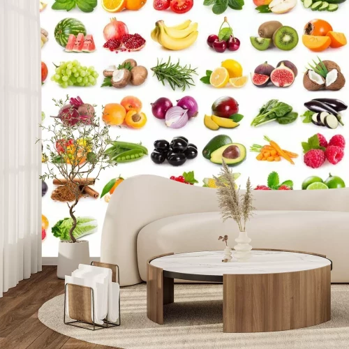 Sticker  Collection de fruits et légumes frais