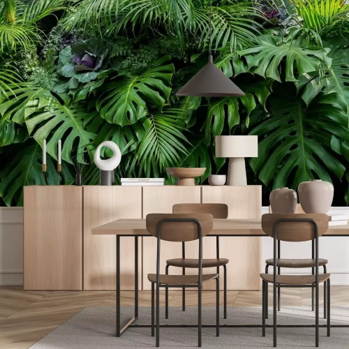 Papier peint  La nature verte de la forêt vierge