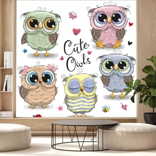 Sticker  Hiboux drôles pour un enfant