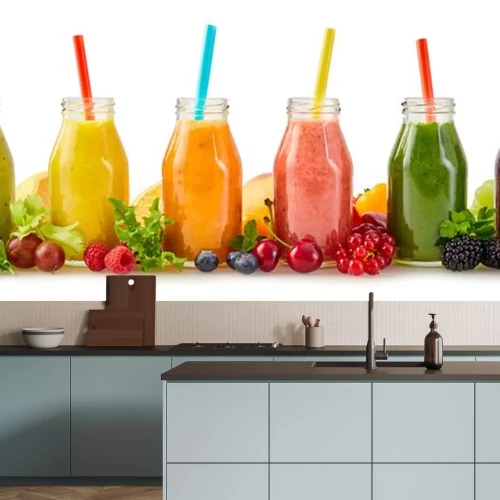 Sticker  Smoothies aux fruits frais et sains avec des ingrédients