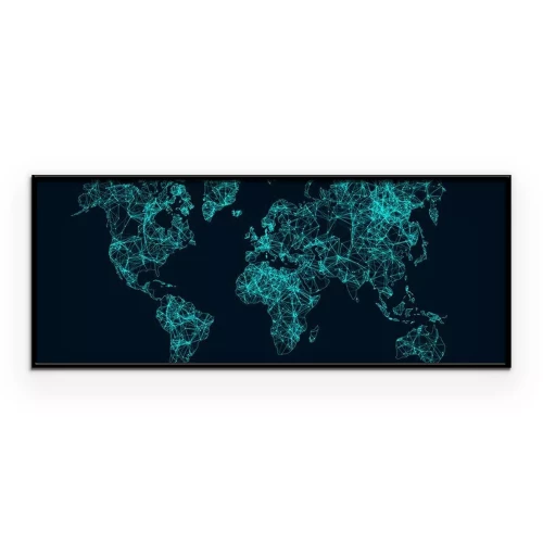Poster  Carte du monde graphique avec effet 3D