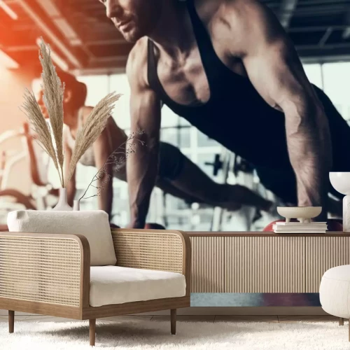 Papier peint  Femme et homme faisant du CrossFit