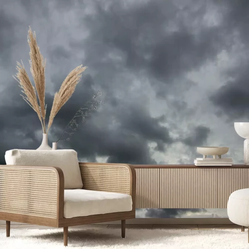 Sticker  Thaïlande - les nuages ​​forment un ciel gris ou noir avant un orage.