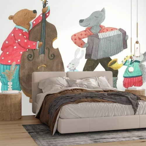 Sticker  Funny groupe musical d'animaux