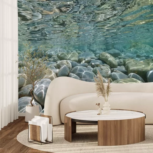 Papier peint  Pierres sous l'eau 3D