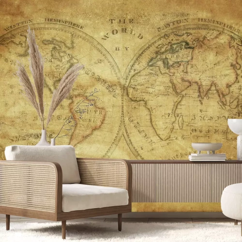 Papier peint  Une carte du monde historique vintage