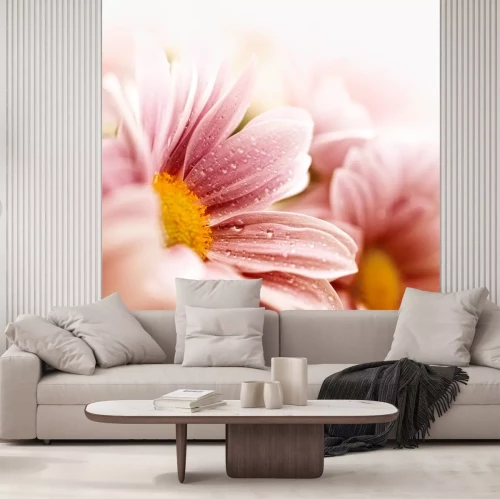 Sticker  Fleurs aux pétales de rosée