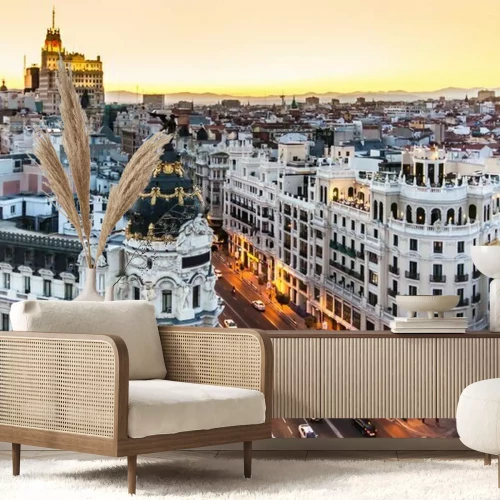 Papier peint  Panorama de la ville de Madrid