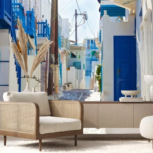 Papier peint  Maisons claires en Grèce