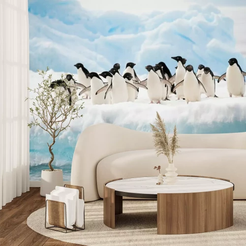 Papier peint  Oiseaux dans un paysage hivernal