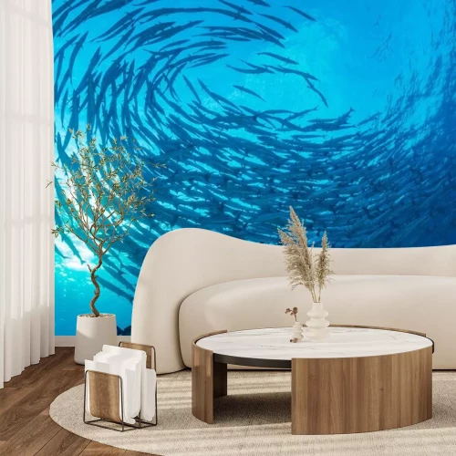 Papier peint  Poissons des tropiques dans un banc