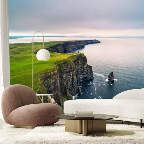 Papier peint  Vue aérienne des pittoresques falaises de Moher en Irlande