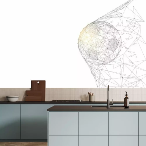 Papier peint  Ballon 3D dans le but