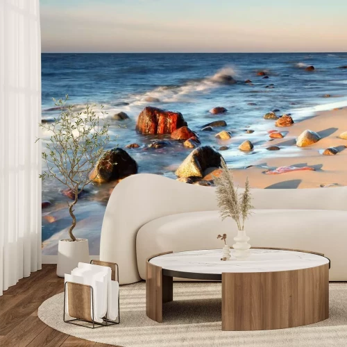 Papier peint  Bord mer pierres