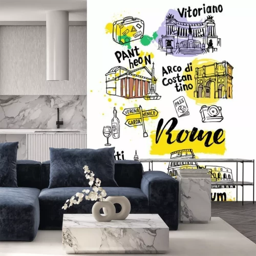 Sticker  Vecteur de point de repère de Rome