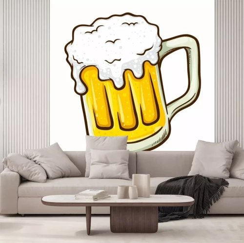 Sticker  Verre de bière dessiné à la main