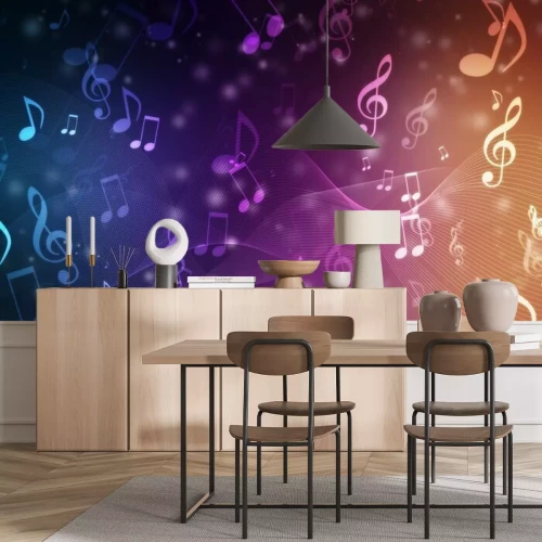 Papier peint  Fond coloré avec des notes