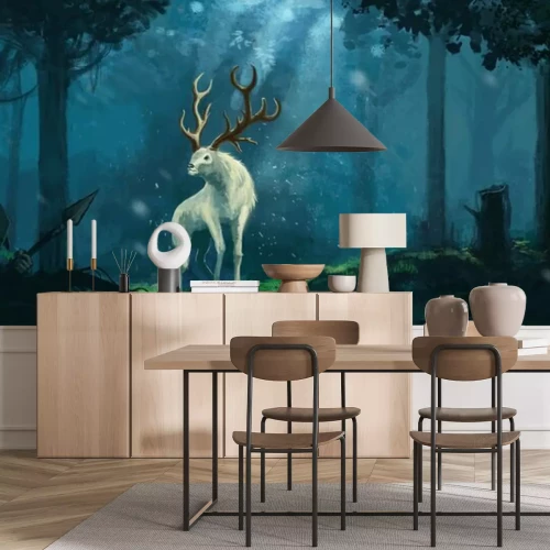 Papier peint  Animal dans une forêt fantastique