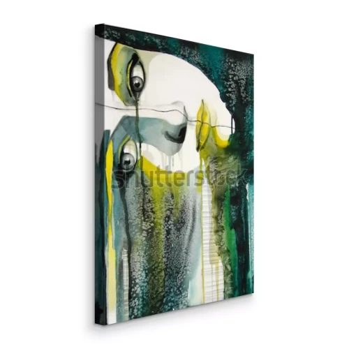 Tableau  Aquarelle portrait de belle fille | fait main | fait soi-même | La peinture