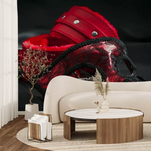 Papier peint  Masques érotiques et menottes