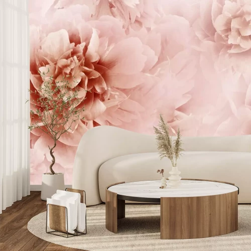 Papier peint  Pivoine abstraite rose