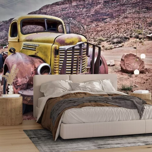 Papier peint  Un vieux camion abandonné dans un canyon