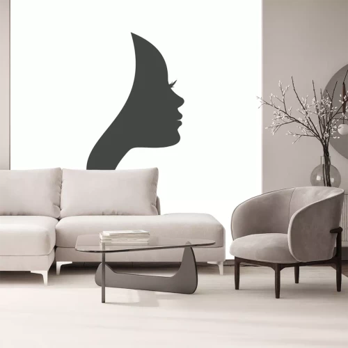 Sticker  Beau profil d'icône de jeune femme