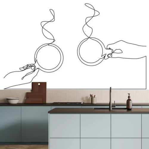 Sticker  Tasses à café graphiques minimalistes