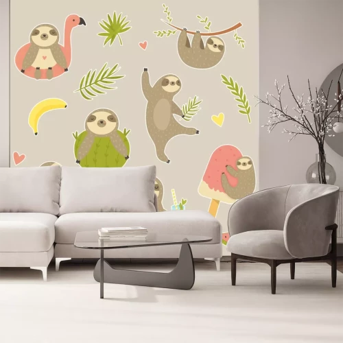 Sticker  Grand ensemble d'autocollants avec jolie paresse