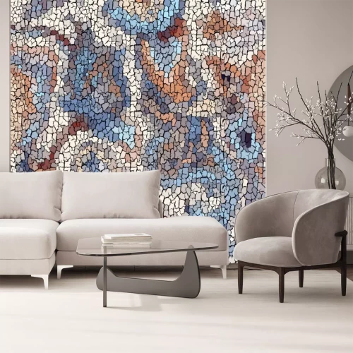 Sticker  Une composition colorée dans l'esthétique de la peinture craquelée