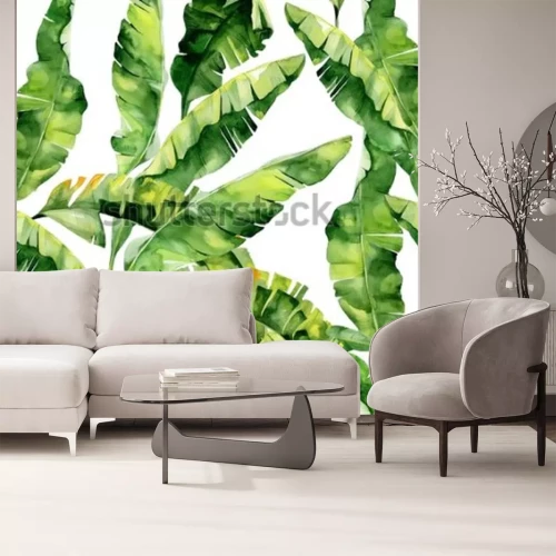 Papier peint  Grandes feuilles d'un palmier bananier