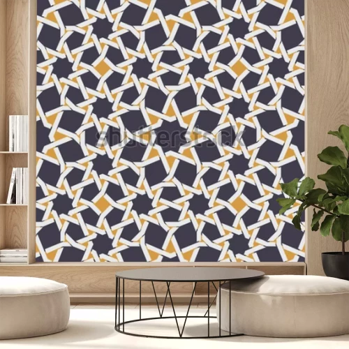 Papier peint  Dessin géométrique étoiles