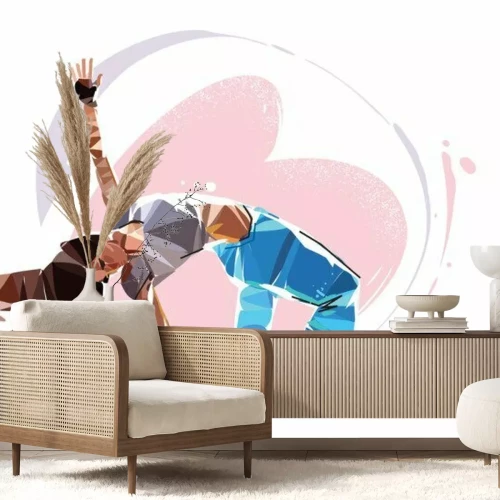 Papier peint  Fille faisant du breakdance