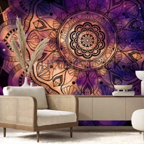 Papier peint  Mandala sur fond spatial