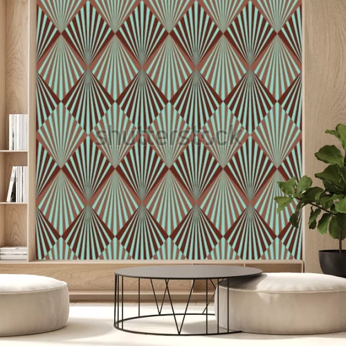 Papier peint  Rétro motif géométrique