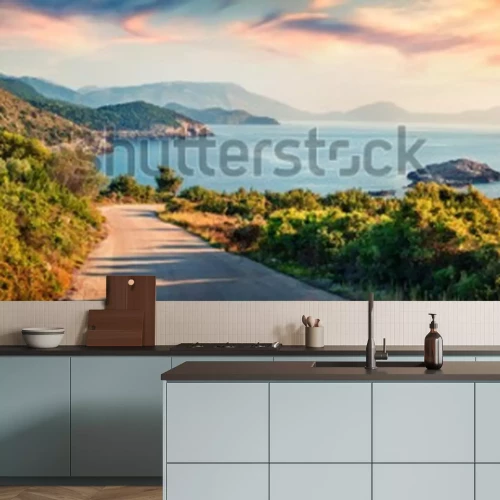 Papier peint  Lever de soleil et paysage marin