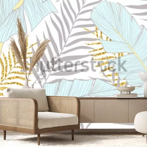 Papier peint  Motif pastel avec nature